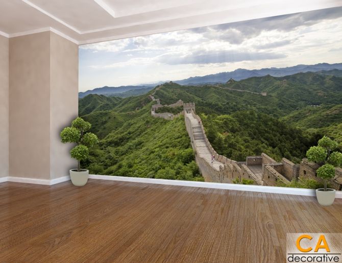  กำแพงเมืองจีน   ช่วยทำให้ห้องของคุณ ดูกว้าง สูง มีมิติ เสมือนจริง